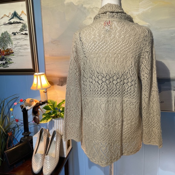 Ruby Rd. Light Tan Knit Cardigan - Picture 3 of 8